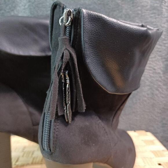 Kaari Blue Chunky Heeled Booties Laura Women's 9.5 - Picture 5 of 5